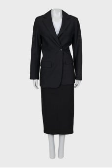Black skirt and jacket suit