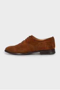 Men's brown suede brogues