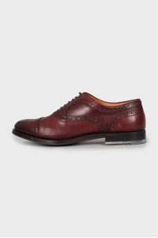 Men's brown leather brogues