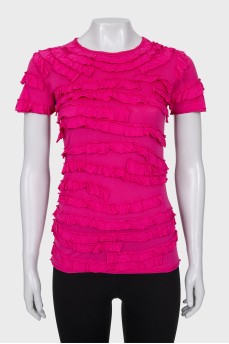 T-shirt decorated with frills