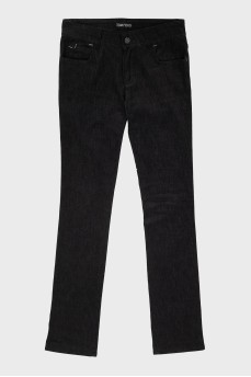 Low rise straight jeans