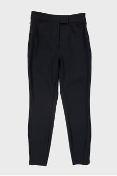 Slim-fit trousers with zippers at the bottom