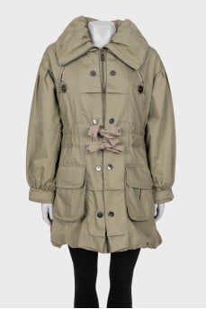 Parka with patch pockets