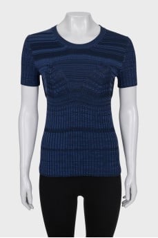 Ribbed Fitted T-Shirt