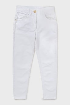 White mid rise jeans