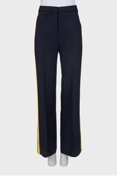 Trousers with contrasting stripe