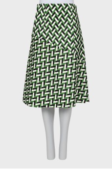 Flared skirt with zipper