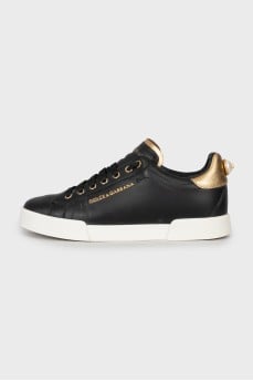 Leather sneakers Portofino black