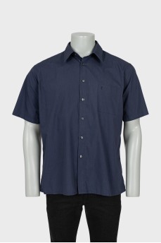 Men's Blue Short Sleeve Shirt