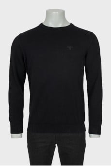 Men's black slim fit jumper