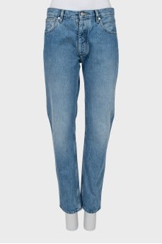 Men's blue straight fit jeans