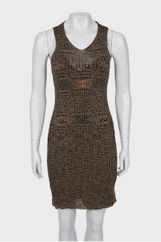 Bodycon dress in geometric print