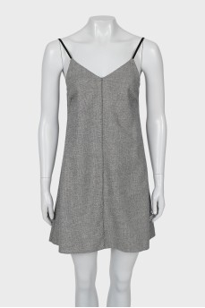 Gray dress with thin straps