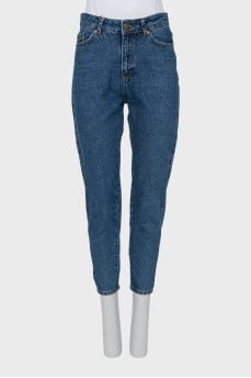 Tapered fit high waist jeans