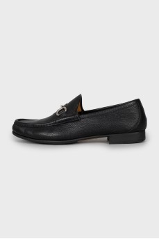 Men's round toe leather loafers