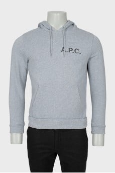 Men's hoodie with branded logo