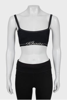 Black top with brand logo