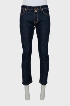 Men's dark blue jeans