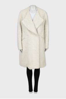 Fluffy white coat