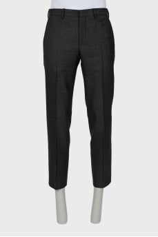 Men's wool trousers with creases