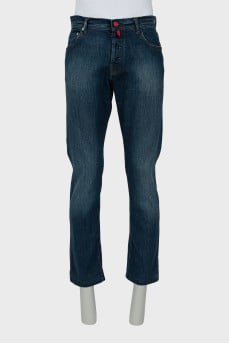 Men's jeans with distressed effect