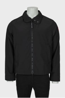 Men's black parka with tag