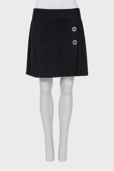 Straight skirt with relief pattern