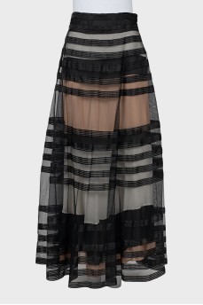 Mesh Maxi Skirt