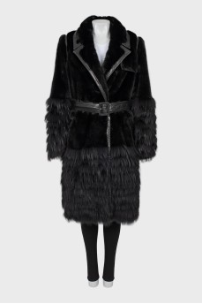 Mink and otter fur coat