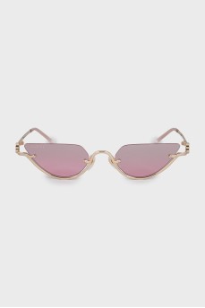 Thin gold frame sunglasses