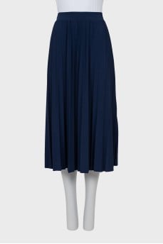 Pleated blue skirt