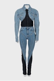 Combination suit with trousers