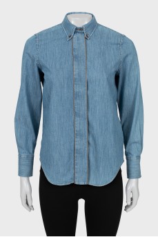 Straight shirt in blue