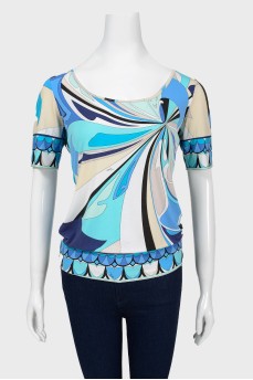T-shirt in abstract print