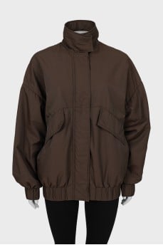 Brown bomber jacket