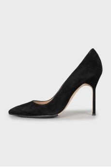 Suede stiletto pumps