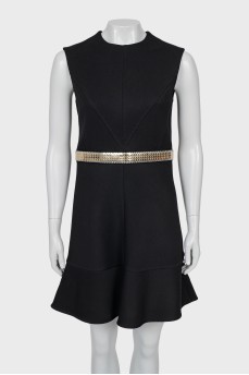 Dress with metal decor with tag