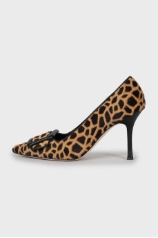 Pony skin stiletto heels