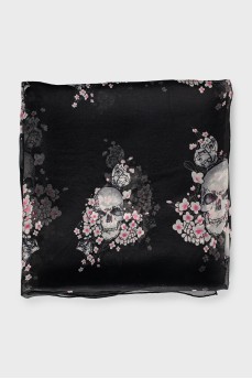 Square silk scarf