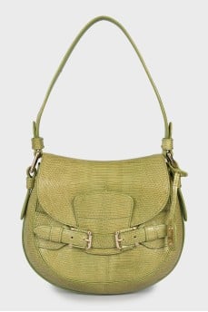Bag with animalistic embossed leather