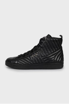 Quilted leather sneakers