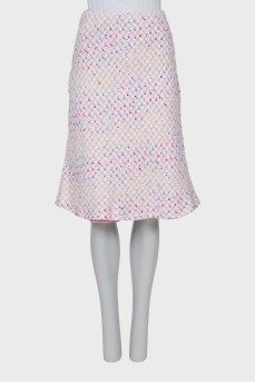 Tweed skirt in a combination color