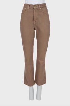 Brown high waist jeans