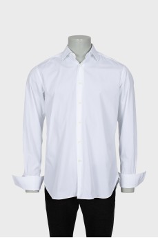 Men's straight cut shirt in white
