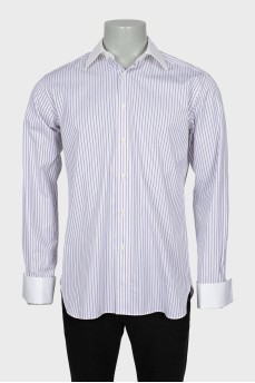 Men's purple striped shirt