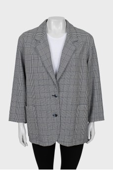 Woolen jacket with print