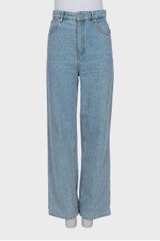 High waist wide leg jeans