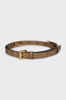 Leather bag strap with carabiners