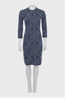 Bodycon blue dress with tag