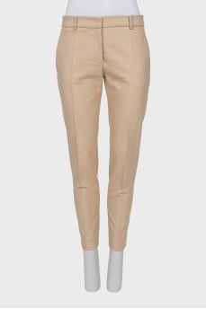 Slim fit trousers with creases